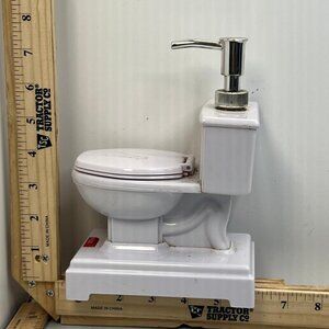 Vintage Talking Soap White Dispenser Toilet Decoration Unique Fun Press Button